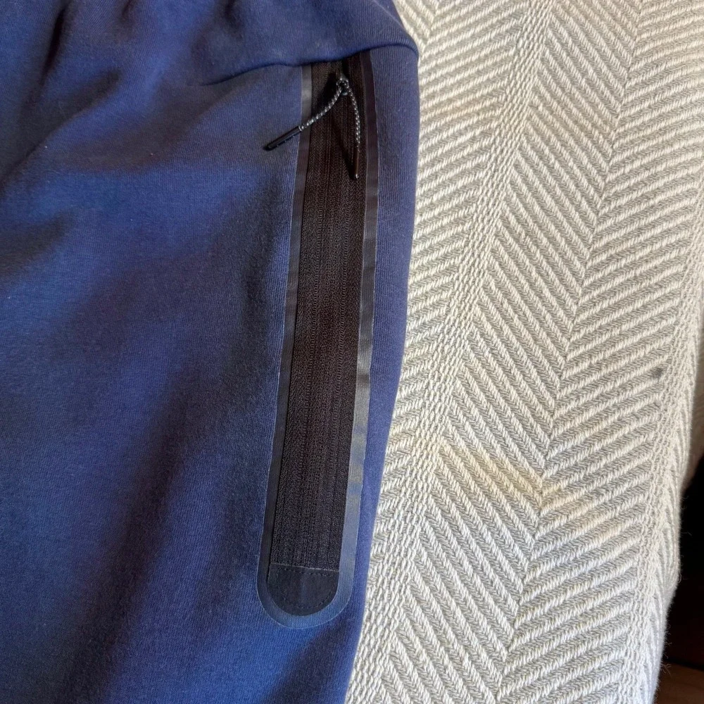 Men's Nike Tech Fleece Sweatpants‎ Joggers Zip Pocket Navy Blue Size Large